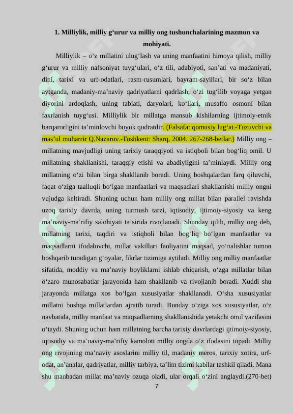 BOSHLANG‘ICH SINF O‘QUVCHILARIDA MILLIY G‘URURNI TARKIB TOPTIRISHNING PEDAGOGIK ASOSLARI 7