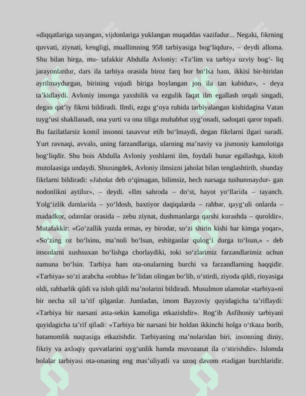 O‘zbek xalq pedagogikasi va islom ta'limotida ijtimoiy pedogogik g'oyalar 6