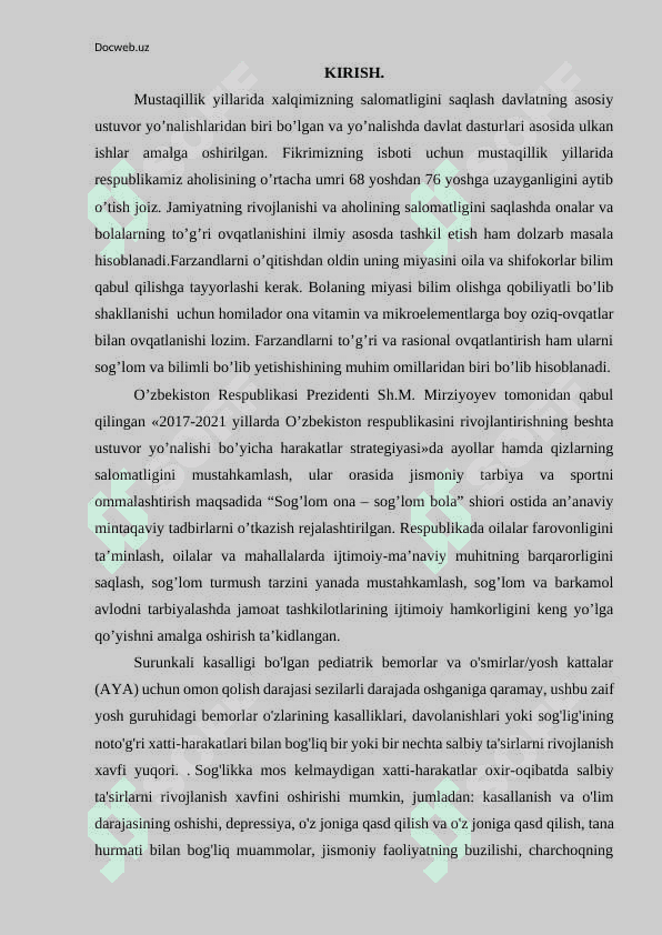 BOLALAR KASALLIKLARIDA BEMORLAR PSIXOLOGIYASI MASALALARI 2