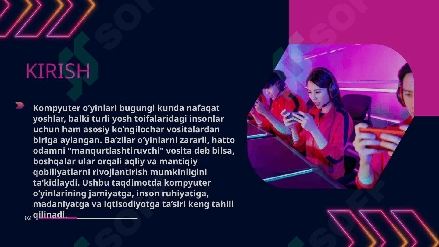 Kompyuter oyinlari manqurtlik vositasi 2