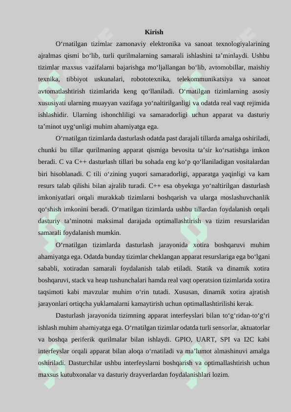 O‘rnatilgan tizimlarda C++ dasturlash asoslari 3