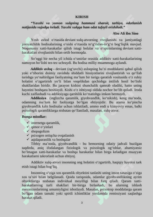 VOYAGA YETMAGANLARDA ADDIKTIV XULQ-ATVOR TURLARI, SABABLARI VA UNING PROFILAKTIKASI 3