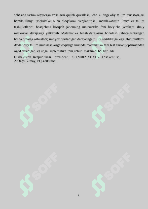 O’lchov tushunchasini umumlashtirish 8