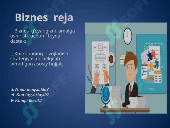 Biznes –reja ishlab  chiqish pptx 2