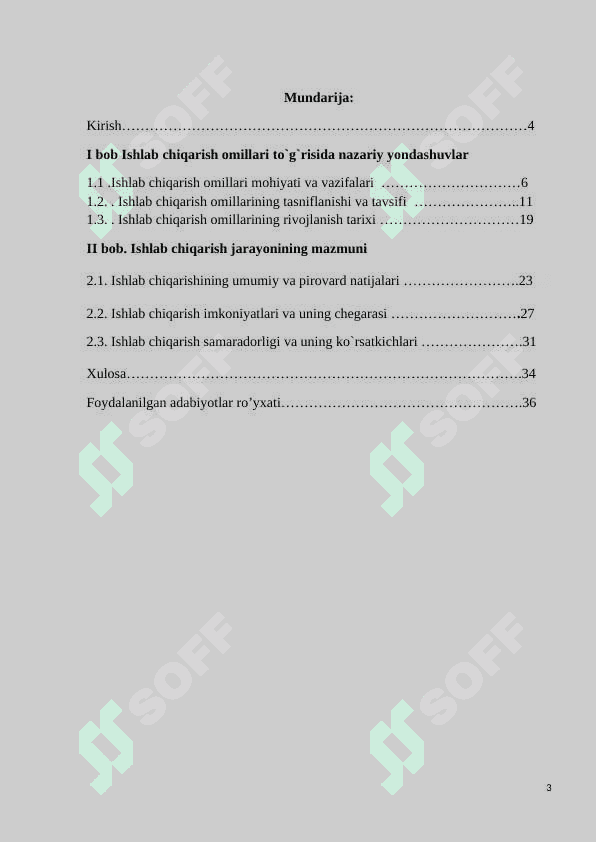 Ishlab chiqarish omillarining iqtisodiy mohiyati kurs ishi docx 3
