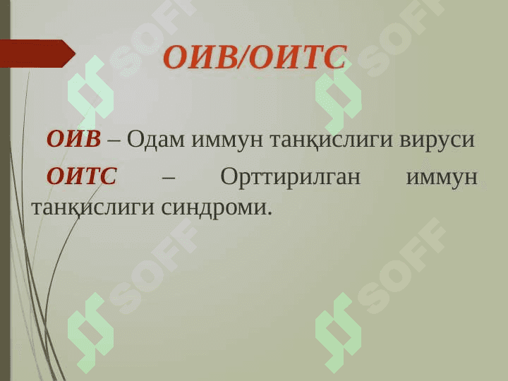 Ретровируслар , ОИТС вируси. 3