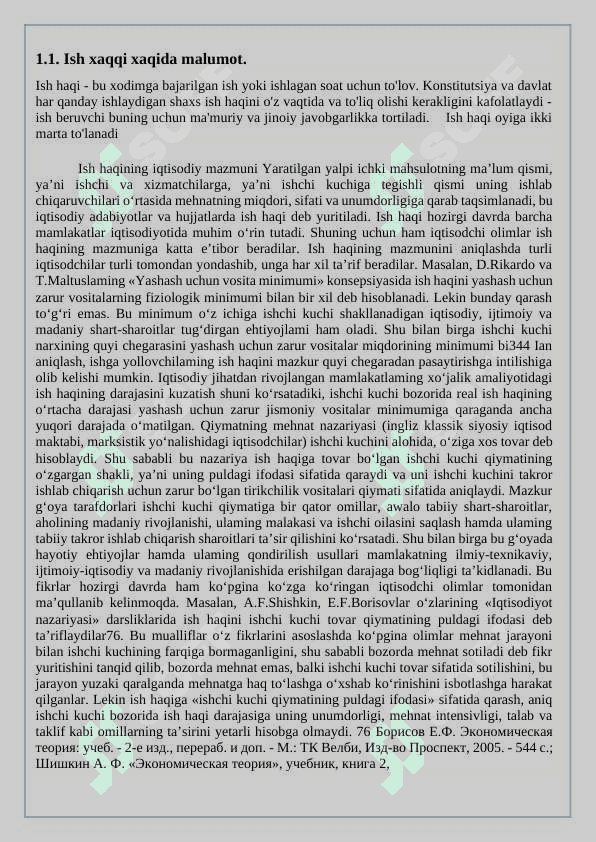 Ish  xaqqi:moxiyati,turlari va prinsiplari. kurs ishi docx 4