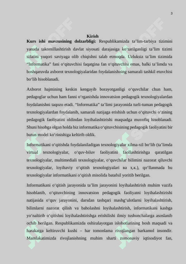 Multimediya texnologiyasi va undan o’quv jarayonida foydalanish 3