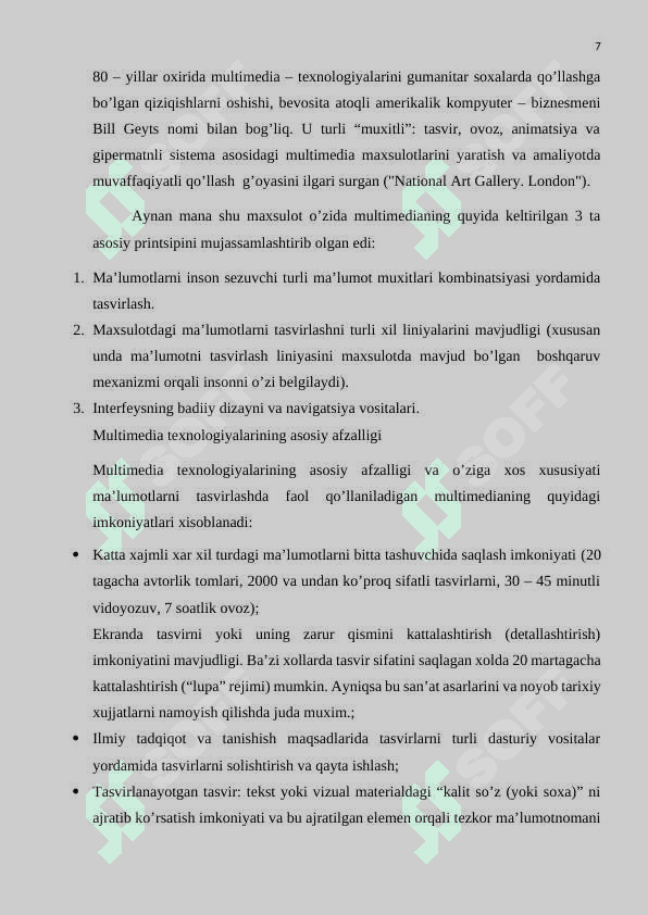 Multimediya texnologiyasi va undan o’quv jarayonida foydalanish 7