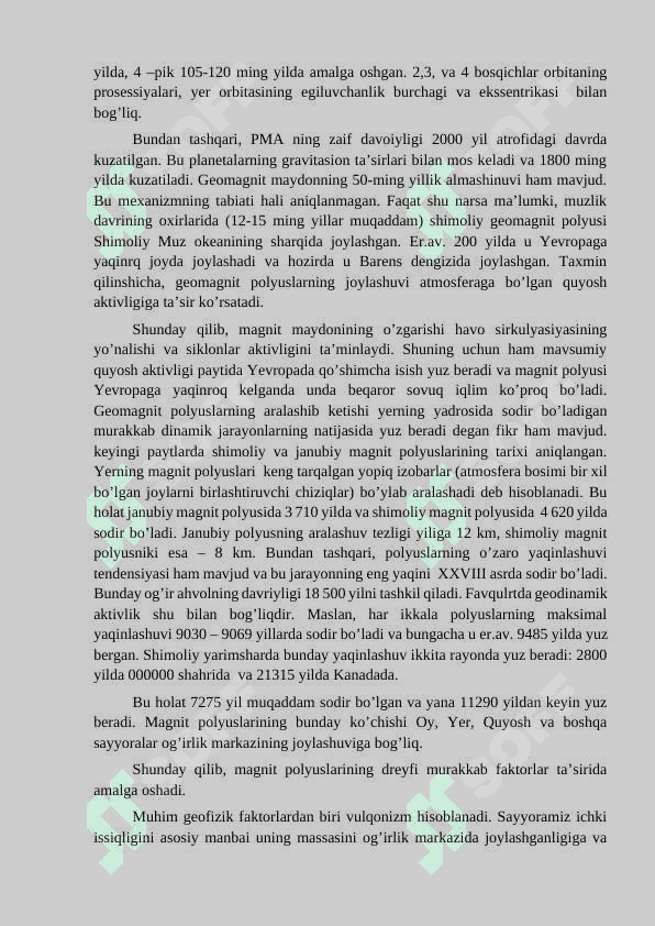 Iqlim o‘zgarishining astronomik va geofizik omillari 2