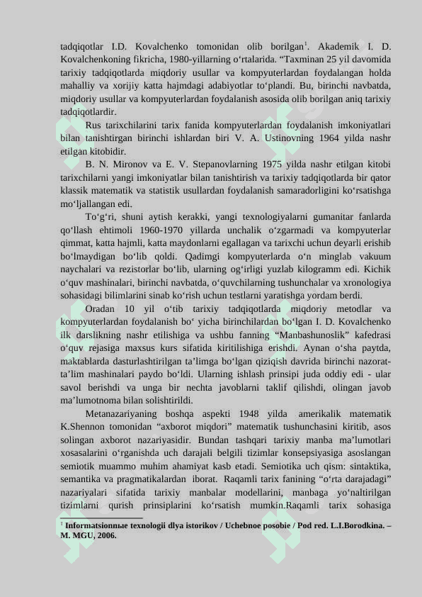 RAQAMLI TARIX FANINING PREDMETI, TADQIQOT DOIRASI, MAQSADI VA VAZIFALARI 2