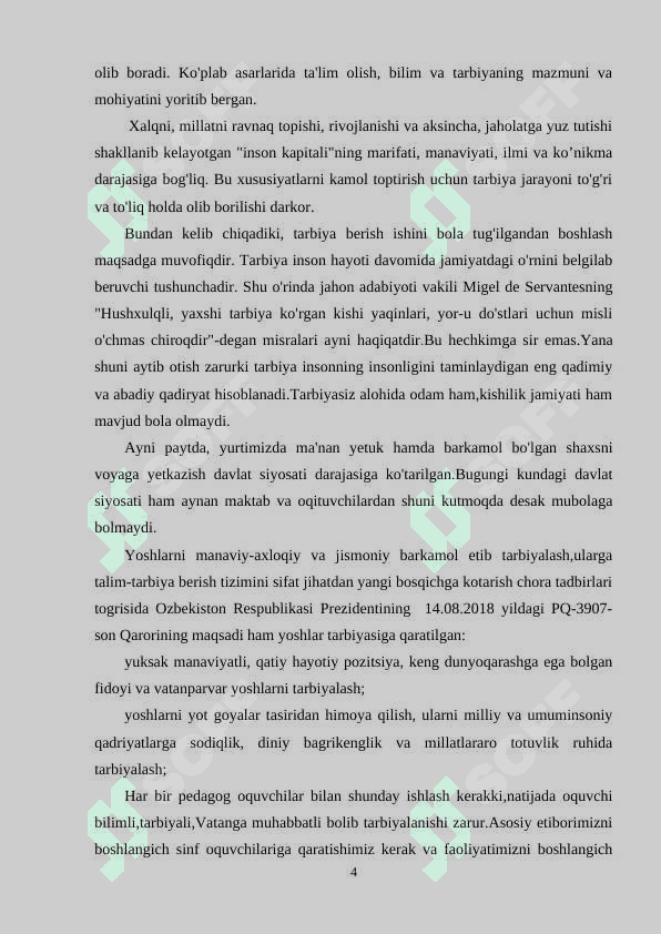 Boshlangich sinflarda manaviy-axloqiy tarbiyani amalga oshirishda milliy qadriyatlarning orni 4