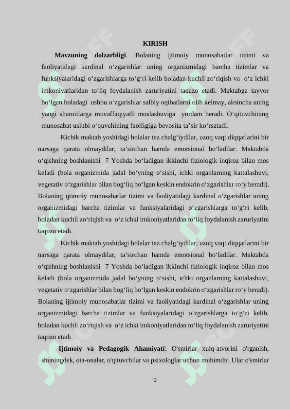 KICHIK MAKTAB YOSHDAGI BOLALAR GIPPERAKTIVLIKNING O’ZLASHTIRISHGA TA’SIRI 3