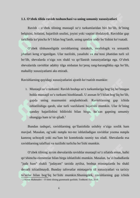 O‘zbek shevalarida ravish va uning yasalishi 6