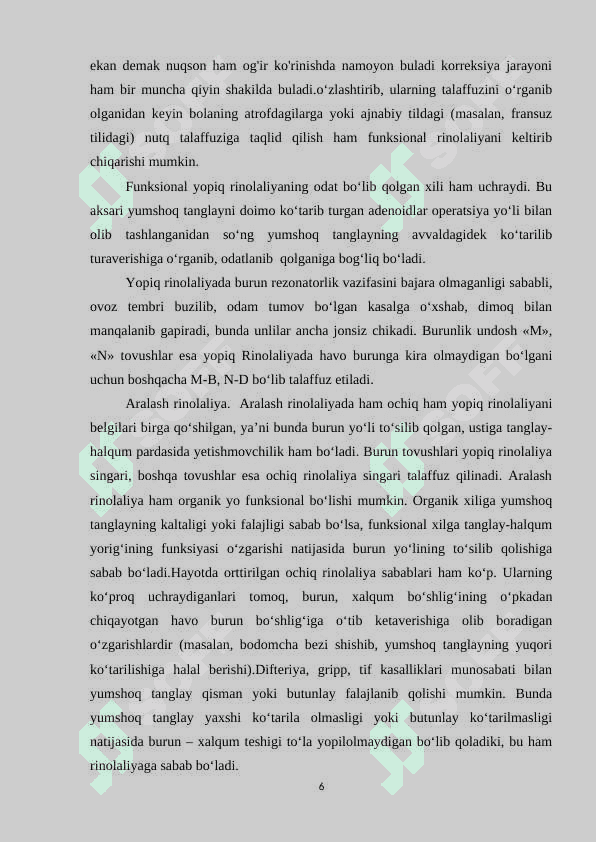 RINOLALIYADA  TOVUSHLARNI  NUTIQQA  QO'YISHNING  O'ZIGA XOS  XUSUSIYATLARI 6