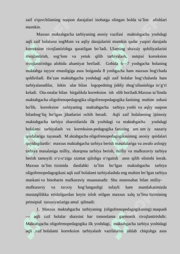 Maxsus maktab internati bolalari bilan olib boriladigan korreksion tarbiyaviy ishlarda logopedik ritmikaning o’rni 6