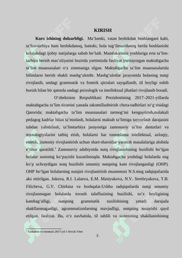 Nutq rivojlanishining 3- darajasi boʻlgan maktabgacha yoshdagi bolalarda nutqning grammatik tuzilishini shakllantirish xususiyatlari 2