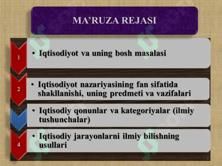 IQTISODIYOT NAZARIYASI FANINING PREDMETI VA BILISH USULLARI 2
