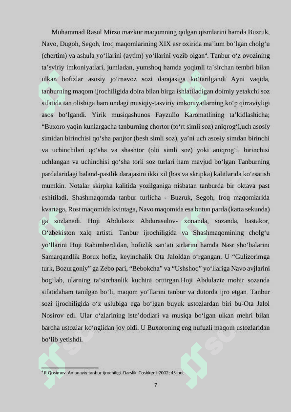 Tanbur va Dutor  cholg’usi 7