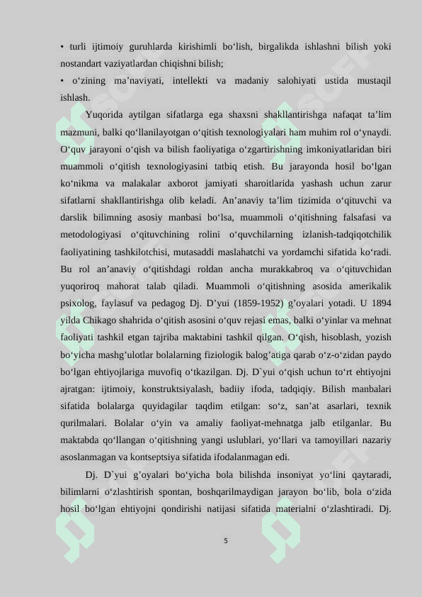 O‘quvchilаrning аmаliy ko‘nikmаlаrini shаkllаntirishdа muаmmoli vаziyаtlаrdаn foydаlаnish 5