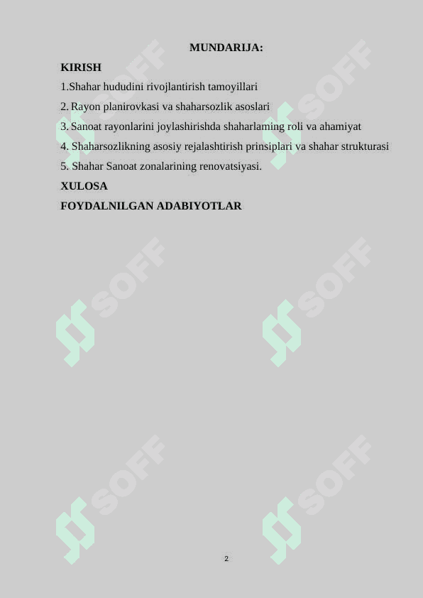 SHAHARLARNING RAYON VA MAJMUA HOSIL QILISH FUNKSIYASI 2