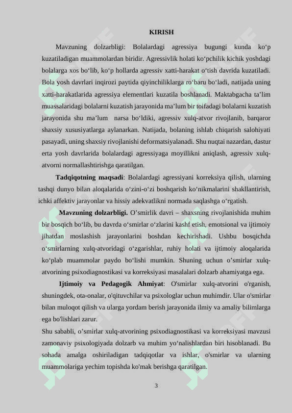MAKTABGACHA YOSHDAGI BOLALARDA AGRESSlKNING PROFIKAKTIKA QILISHDA O’YIN VA TERAPIYASINING O’RNI 3