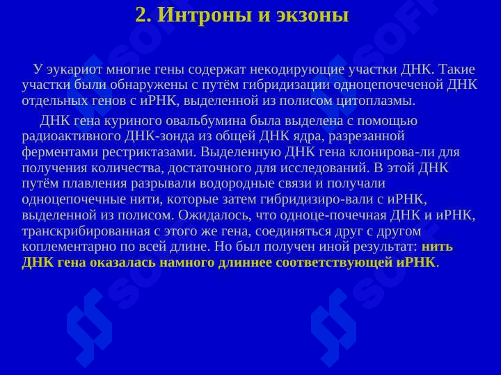 Строение и транскрипция генов эукариот 3