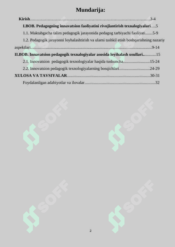 Innavatsion pedagogik texnalogiyalar asosida loyihalash usullari 2
