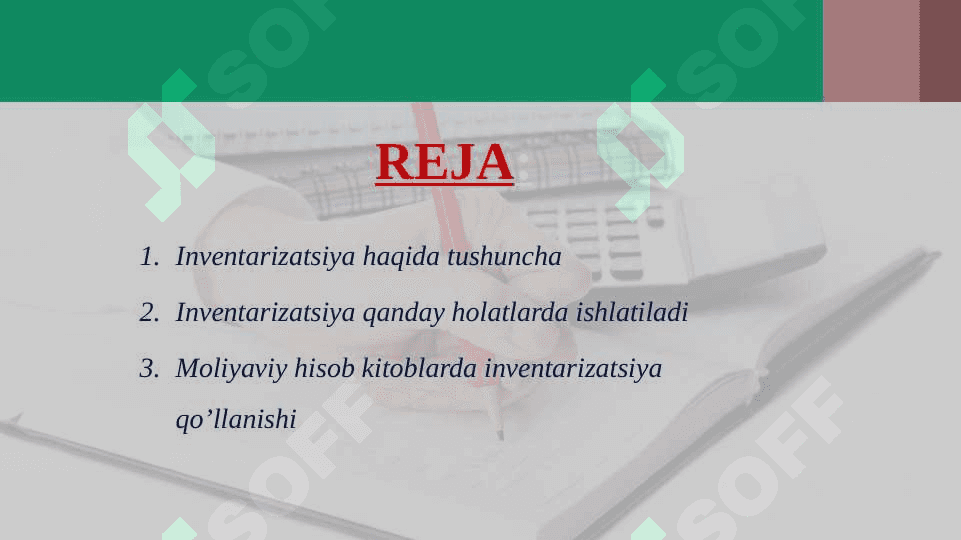 Inventarizatsiya o‘tkazish va natijasini rasmiylashtirish tartibi 2