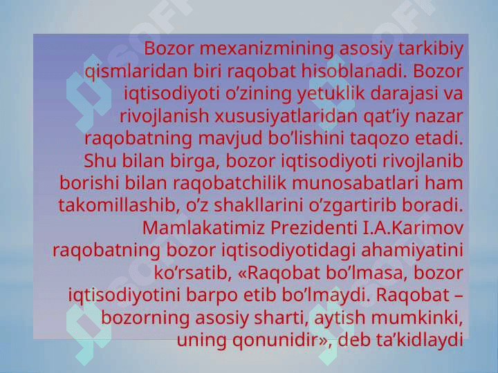 Raqobatning mohiyati va ob’ektiv asoslari 2