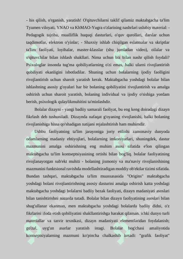 Maktabgacha ta`lim tashkilotlarida bolalarning dizayn texnologiyasi 8
