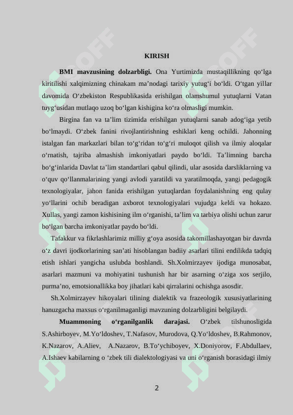 Shukur Xolmirzayev asarlarida qo‘llangan dialektizmlar va  paremalarning lingvopoetik tadqiqi 2