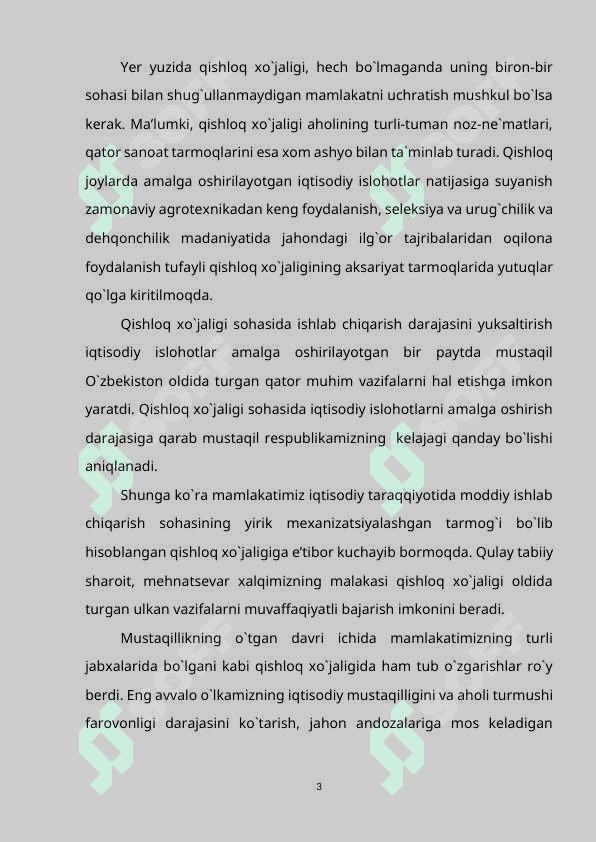 “O`zbekiston qishloq xo`jaligi” 3