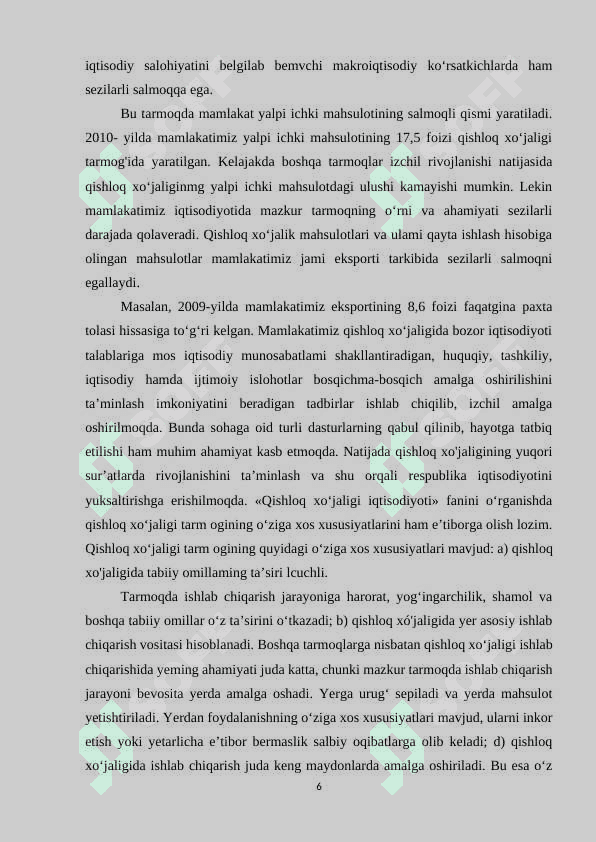 “O`zbekiston qishloq xo`jaligi” 6