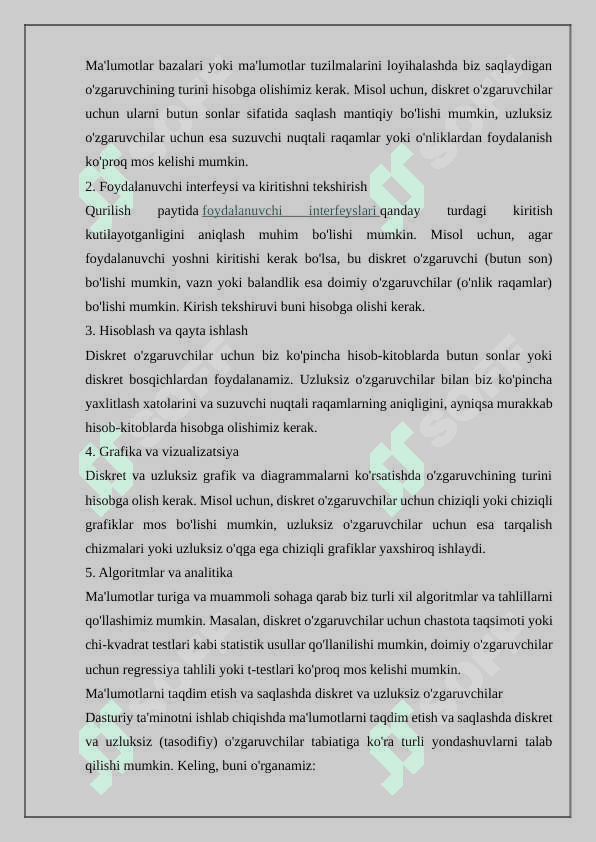 Diskretli boshqarish tizimlari 4