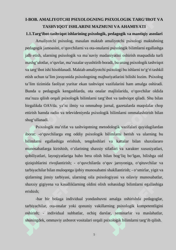 PSIXOLOGIK TASHVIQOD TARG‘IBOT ISHLARINING O‘ZIGA XOS XUSUSIYATLAR 5