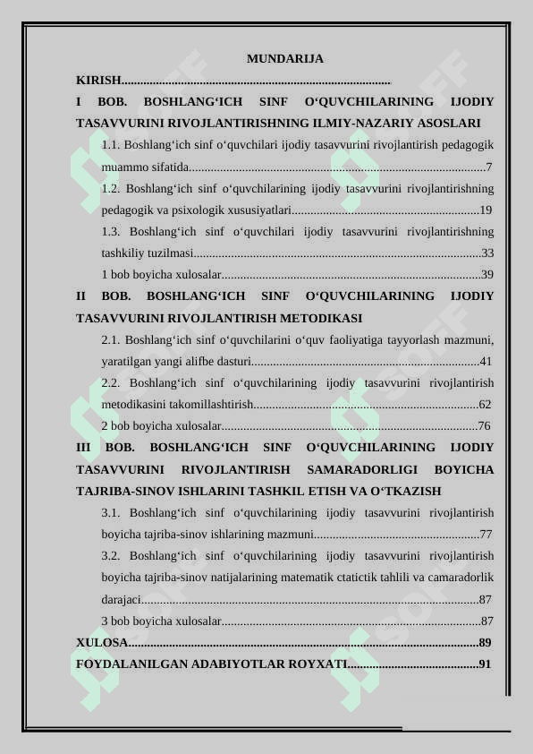 BOSHLANGʻICH SINF OʻQUVCHILARINING IJODIY TASAVVURINI RIVOJLANTIRISH 2