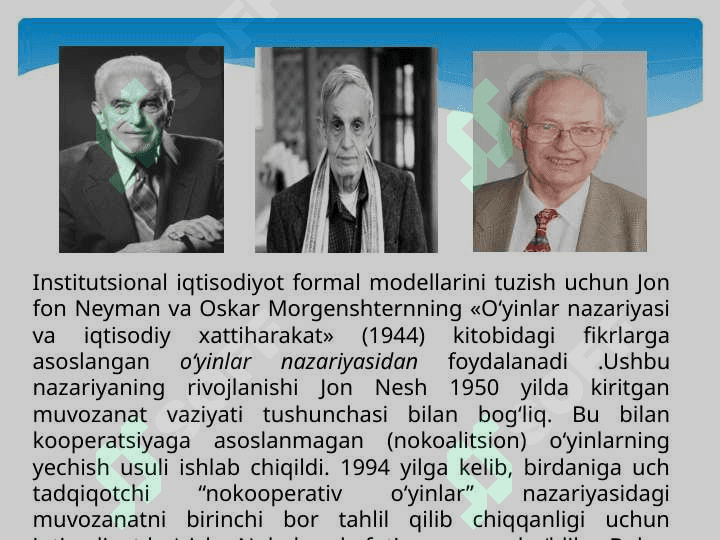 O’yinlar nazariyasi va o’zaro hamkorliklarni modellashtirish 3