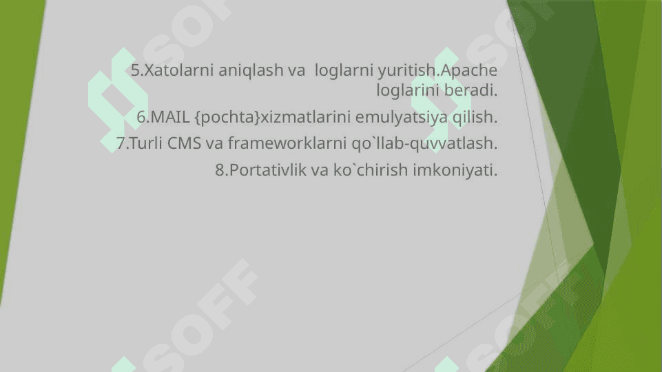 Denwer dasturi bo`yicha ish olib borish 7