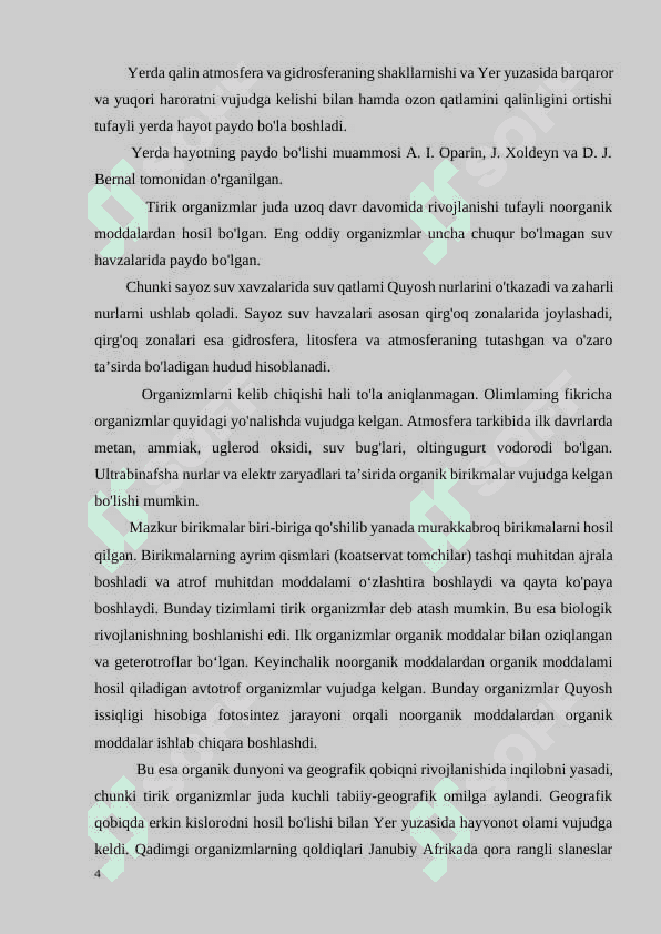 “Geografik qobiqdagi jarayonlarning davriylik qonuniyatlari” 4