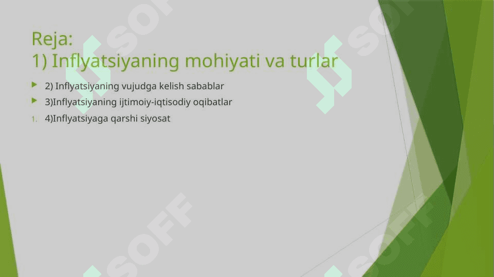 Inflatsiya va unga qarshi kurashish yo'llari 2