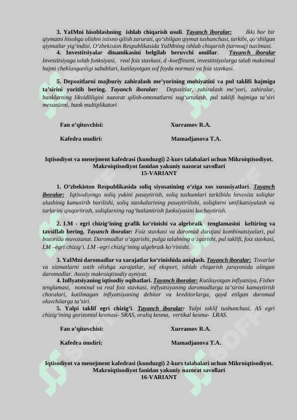 Mikro va Makroiqtisodiyot yakuniy variantlari 8