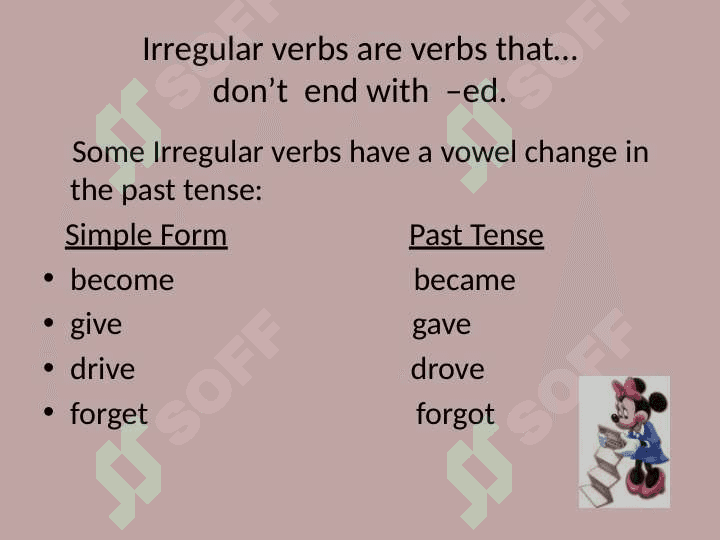 Regular and Irregular Verbs 4