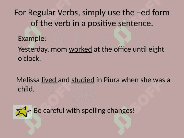Regular and Irregular Verbs 7