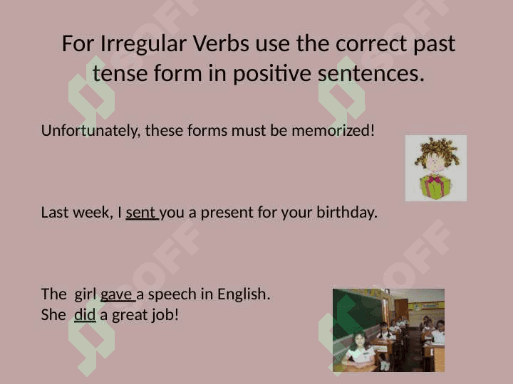 Regular and Irregular Verbs 8