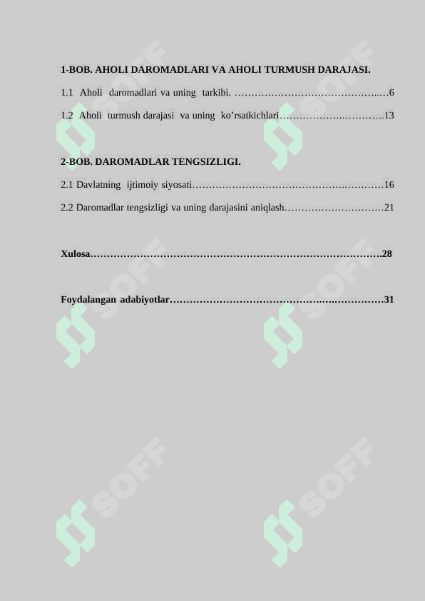 Bozor iqtisodiyoti sharoitida daromadlar tengsizligi. 3
