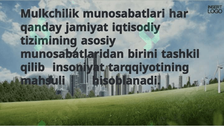 'Mulkchilik shakllari o'zgarishining yo'llari va usullari 3