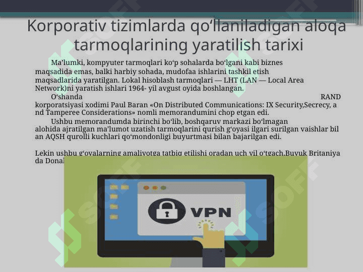 Virtual himoyalangan tarmoq va undan amaliyotda foydalanish (masalan, CyberGhost yoki ExpressVPN misolida). 3
