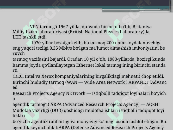 Virtual himoyalangan tarmoq va undan amaliyotda foydalanish (masalan, CyberGhost yoki ExpressVPN misolida). 4