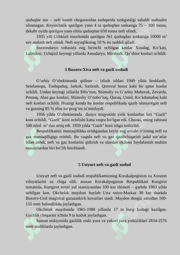 О‘zbekistonda neft va gaz sanoatini rivojlanishi 2